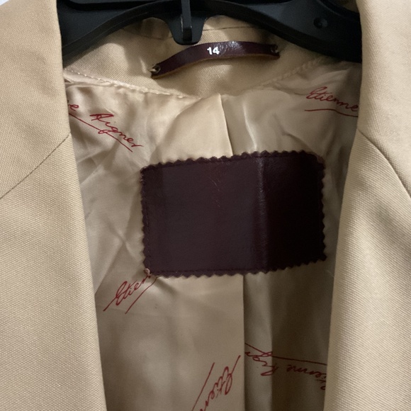 Women’s Vintage Etienne Aigner Khaki Equestrian Jacket, Size 14 - Picture 2 of 8